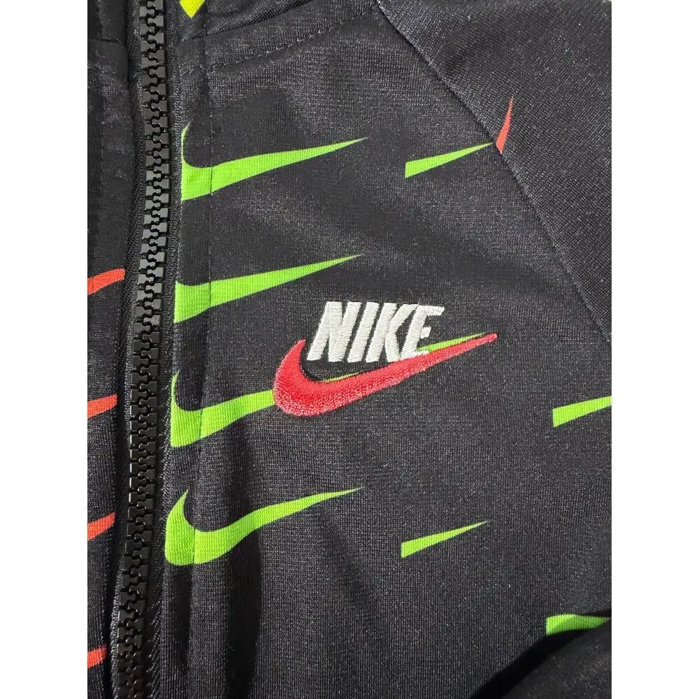 Nike Toddler Boys 3T Black Multicolor Swoosh Full-Zip Track Jacket